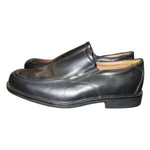 Croft & Barrow Men's Black Leather Loafers Slip On Dress Career Shoes size 13